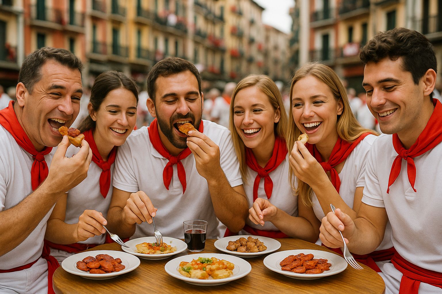 comiendo en San Fermín