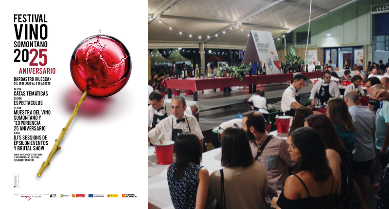  Cartel Festival Vino Somontano 2025 Aniversario 