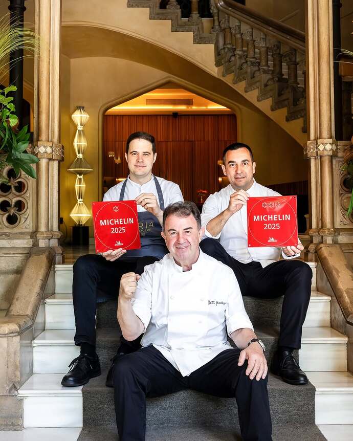 Martín Berasategui, Paolo Casagrande y Xabi Goikoetxea