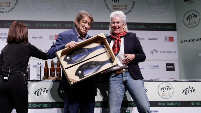 Luis Cepeda, premio de honor del Campeonato de Pintxos de Euskadi y Navarra