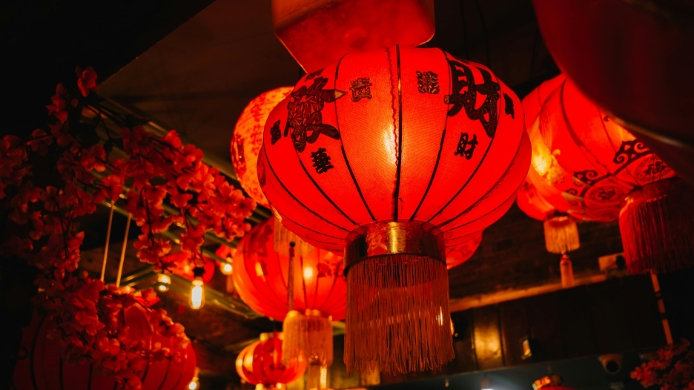 decoración en restaurante chino