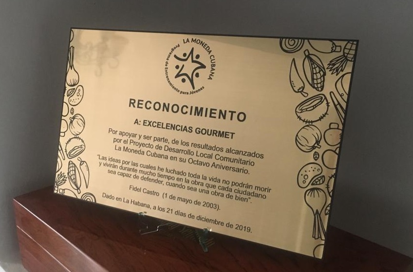 Excelencias Gourmet-reconocimiento-Moneda-Cubana