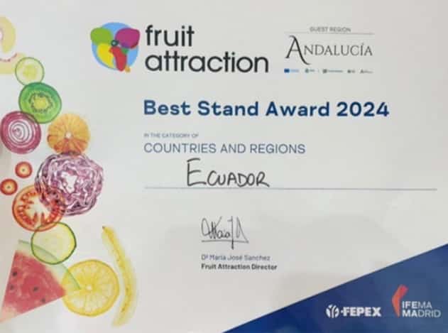 diploma Ecuador Fruit Attraction