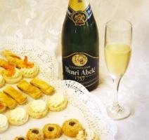 El servicio del champagne