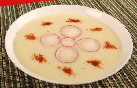 Receta de sopa fría de jícama y pepino