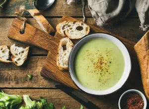 lácteos-Crema de verduras y queso