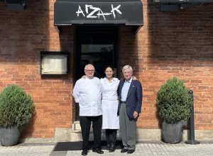 Rafael Ansón, Juan Mari Arzak y Elena Arzak