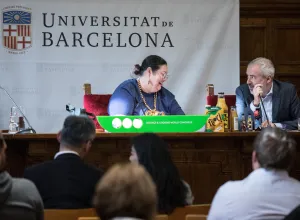  Jordi Tresserras Coordinador y moderador del bloque de ponencias de Procesos gastronómico-científicos >> en las Cocinas del mundo y Denise Araujo (Delegación SCWC Barcelona-Brasil)