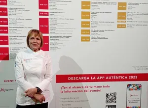 María José San Román, chef restaurante Monastrell (dos soles Repsol) y presidenta de la Asociación Mujeres en Gastronomía