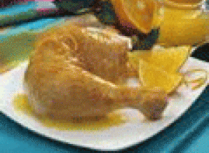 Muslos de pollo al horno con naranja