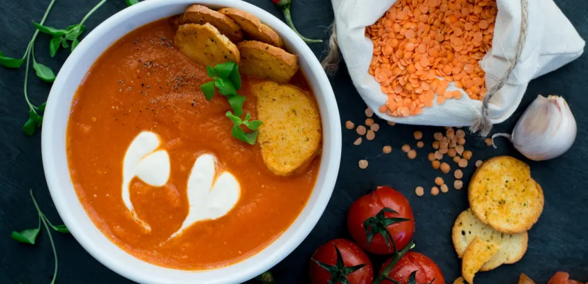 Crema roja de verduras