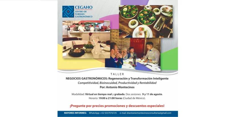 Taller Negocios Gastronómicos Regeneración y Transformación Inteligente