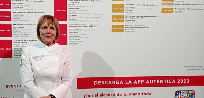 María José San Román, chef restaurante Monastrell (dos soles Repsol) y presidenta de la Asociación Mujeres en Gastronomía