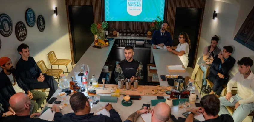 Andrea Pagliarini en el Flor de Caña Sustainable Cocktail Challenge